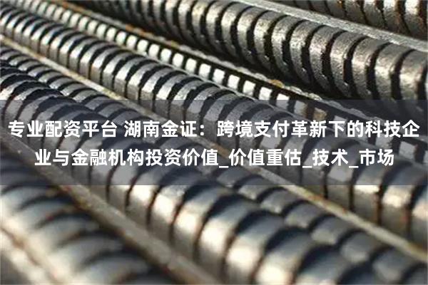 专业配资平台 湖南金证：跨境支付革新下的科技企业与金融机构投资价值_价值重估_技术_市场